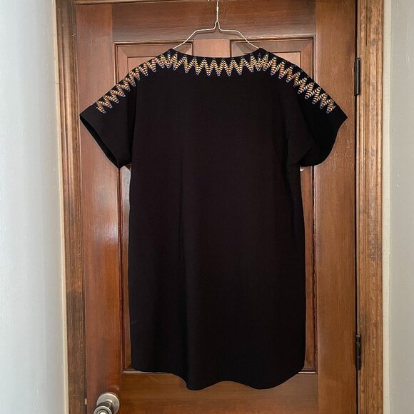 Size XL Sugarlips black tribal embroidered mini dress - Picture 2 of 9